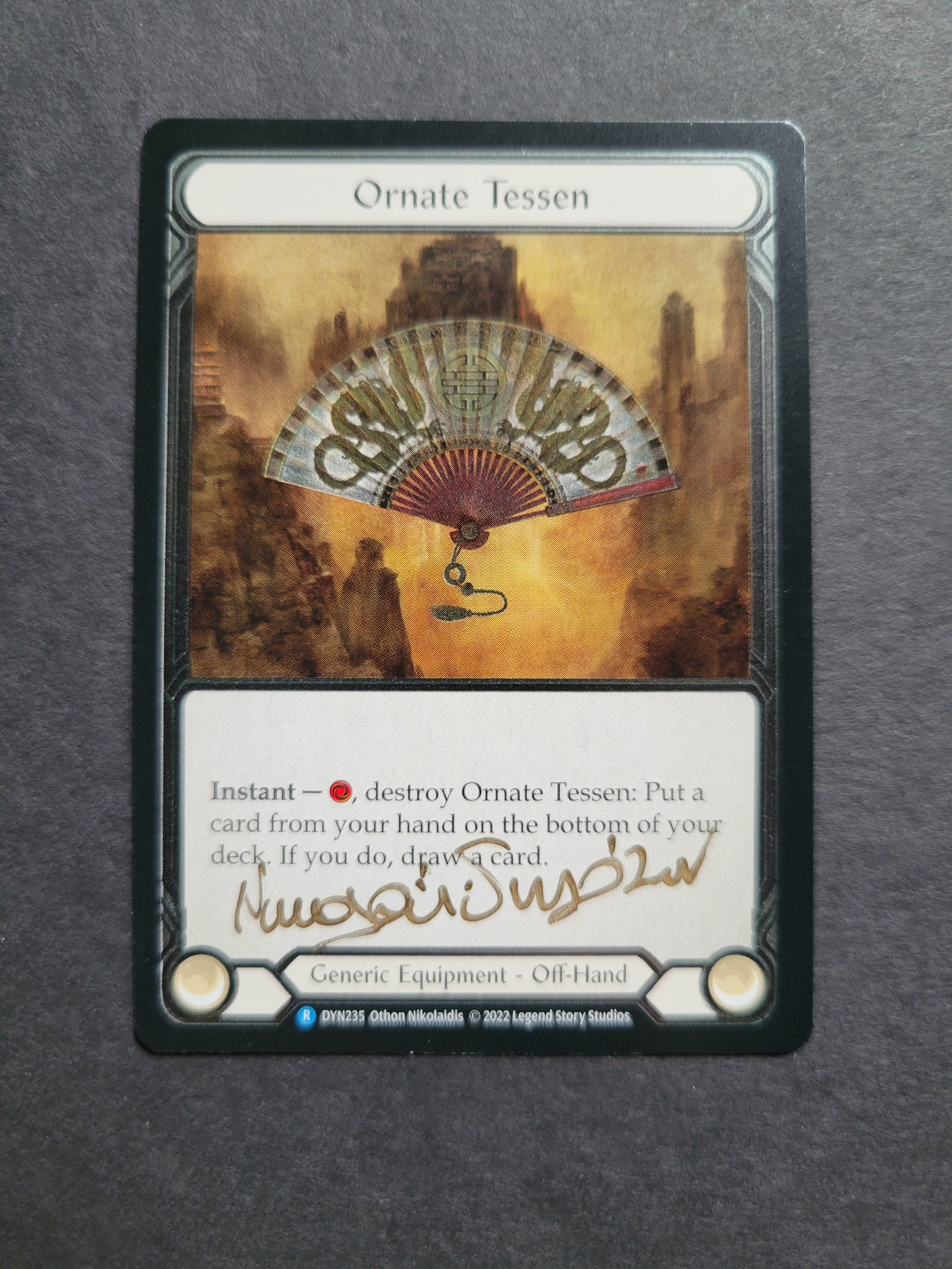 Signed Cold Foil "Ornate Tessen"
