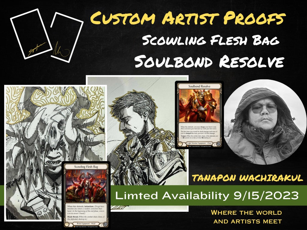Custom Artist Proof - Scowling Flesh Bag and Soulbond Resolve (Legendary Equipment)