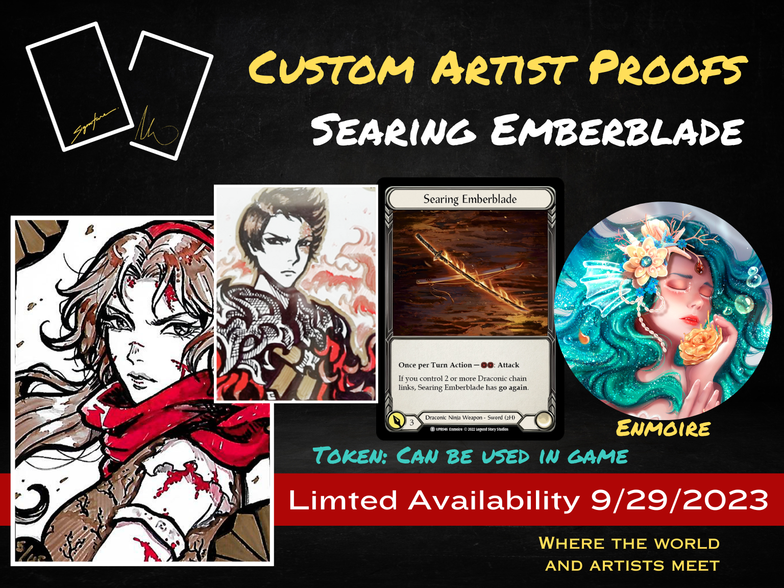 Custom Artist Proof - Searing Emberblade (Token for in Game Use)