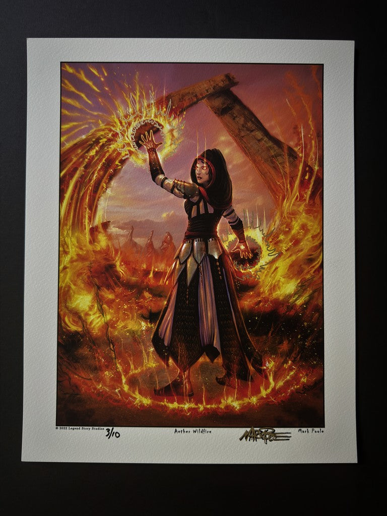 Mark Poole Embellished Print - Aether Wildfire (1/10)